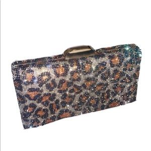 Leopard Crystal Clutch